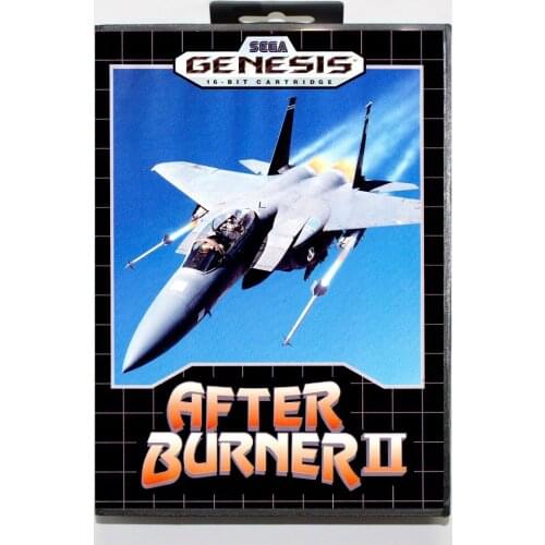 New 16 bit MD game card - after burner 2 with Retail box For Sega genesis system