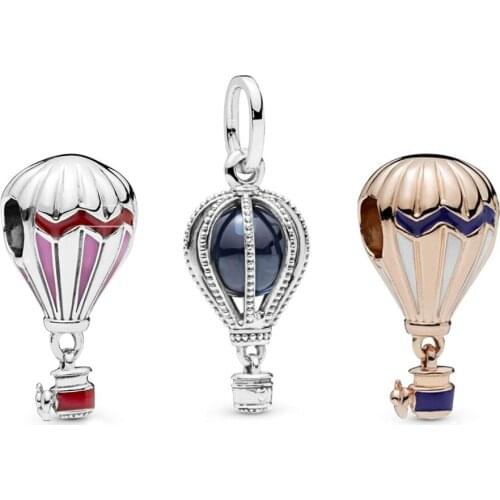 Summer Series New High Quality S925 Sterling Silver Hot Air Balloon Series Charm Suitable For Bracelet Bracelet DIY Jewelry