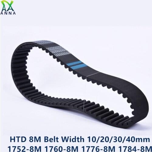 HTD 8M synchronous Timing belt C=1752/1760/1776/1784 width 10/20/30/40mm Teeth 219 220 222 223 HTD8M 1760-8M 1776-8M 1784-8M
