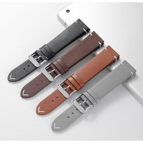 Quick Release Leather Watch Straps for Samsung Galaxy 3 Active 2 40 44mm Huawei Watch Gt 2 Watchband 18mm 20mm 22mm