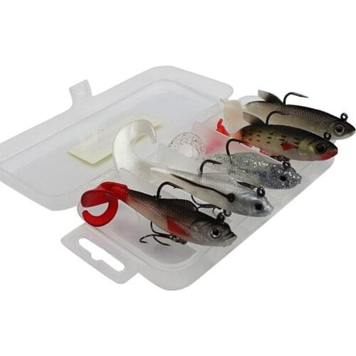 Fishing Plug Lures Set Bait Hard Fishing Gear with Treble Hooks for Saltwater Freshwater QW