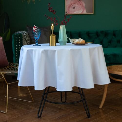 YRYIE Polyester Fabric White Rectangular Tablecloth black Plain Table Cover For Wedding Events Hotel Banquet Tablecloth