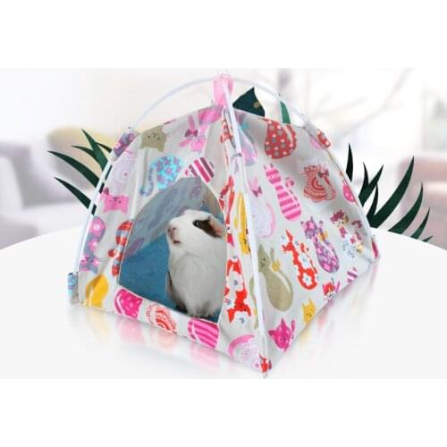 Warm Soft Hamster Guinea Pig House Nest Folding Removable Sleeping Bed Chinchillas Tent Cave Bed Pet Cage Small Animals Supplies