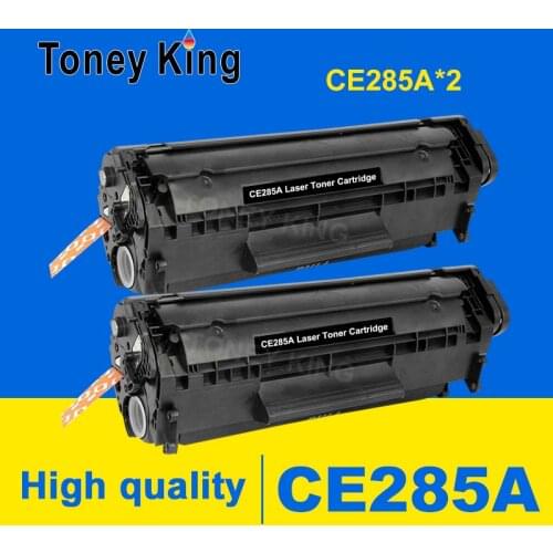 Toney King 2 PCS Toner Cartridge CE285A 85A 285A Compatible for HP LaserJet P1102 P1102W Pro M1130 M1132 M1134 M1212 Printer