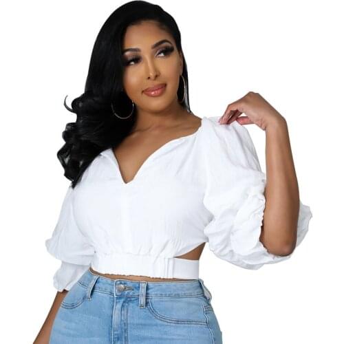YIWQFIRTUPASKMB White Blouses
