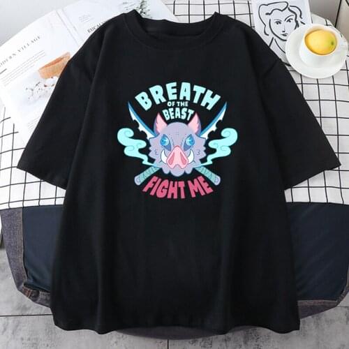 Woman Tshirts Demon Slayer Summer Japan Anime Graphic Tops Fashion Loose Casual T-shirts Female Oversized Cartoons T shirts 2021