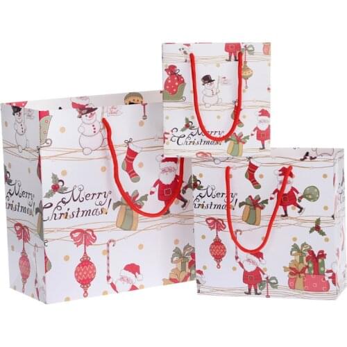 1pc Small /Medium/Big Gift Bag Packing Gift Bags Cartoon Christmas Party Paper Bag Candies Food Cookie Packaging Shopping Bags