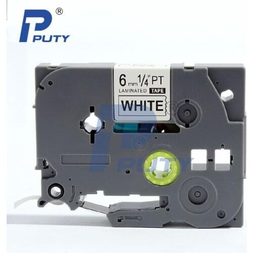 10-Pack Compatible TZ 211 TZe-211 6mm 1/4" 8m Black on White Lamintated Label Tape Cassette for Brother P touch Printer PT-H100