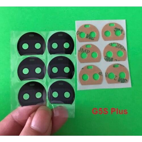 100Pcs For Motorola Moto G5 G5S Plus Rear Back Main Camera Lens Glass Cover With Adhesive Sticker Replacement Parts
