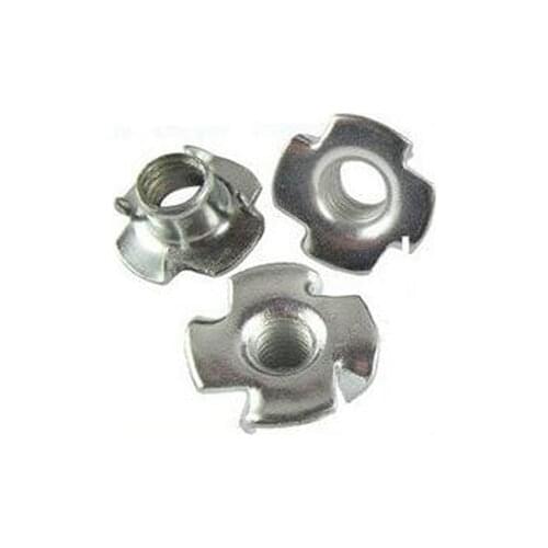 100Pcs M3-M12 Four Claw Nut Four Claw Female Furniture Nut Captive T Pronged Tee Blind Nuts