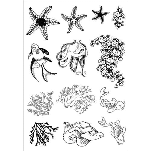 11x16 animal New Transparent Clear Rubber Stamp Sheet Cling Scrapbooking Photo Album PaperCard DIY Craft