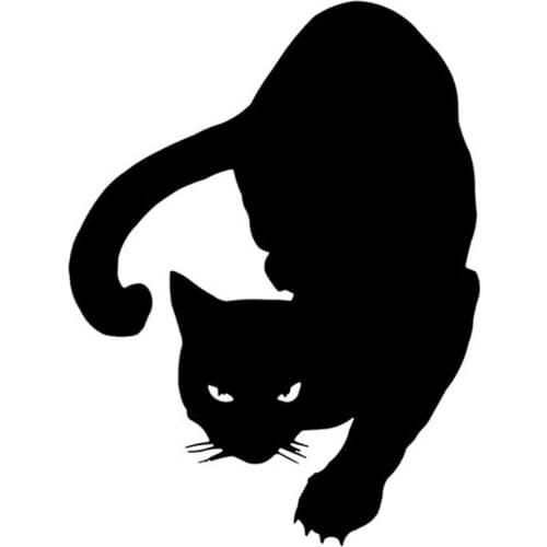 12*15CM Motorcycle sticker CAT Car Stickers Decals Motorcycle Accessories Car Styling Black/Silver