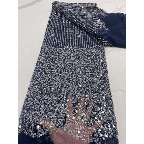 African high quality sequence French Nigerian sequins net tulle mesh Swiss lace fabric for dress 5yards/lot 4370B