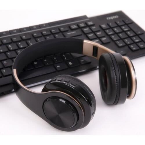 Tourya Wireless Bluetooth Headphones Bass Stereo Headset Foldable Headphone Adjustable Earphones With Mic for PC Cellphone TV