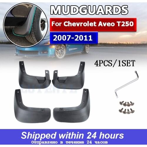 For Chevrolet Aveo T250 2007 2008 2009 2010 2011 Car Mud Flaps Front Rear Fender Flares Auto Mudflaps Mudguards Splash Guard