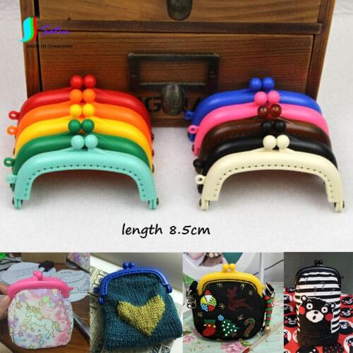 DIY Purse,Doll Bag Accessory Frame Clasp,Candy Color Colorful Length 85MM Plastic Bag Seal Mouth Frame 4PCS S0580L
