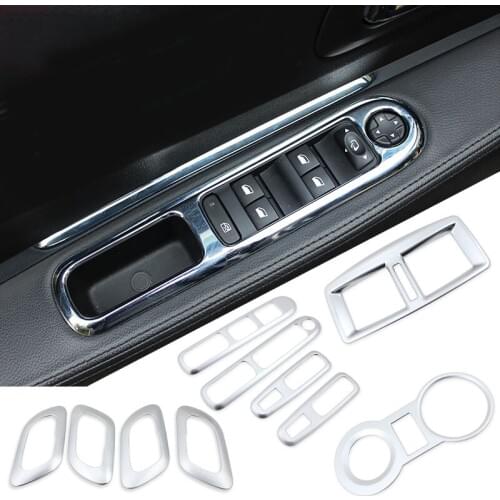 For Peugeot 3008 2012 2013 2014 2015 Inner Door Sequins Window Lift handle bowl Air condition vent cover cup Car Accessories
