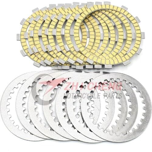 Motorcycle Friction Steel Clutch Plates Discs Paper Set For Yamaha YZF-R6 L M N P R S T 1999-2005 YZF-R6S 2001-2009 YZF R6 R6S