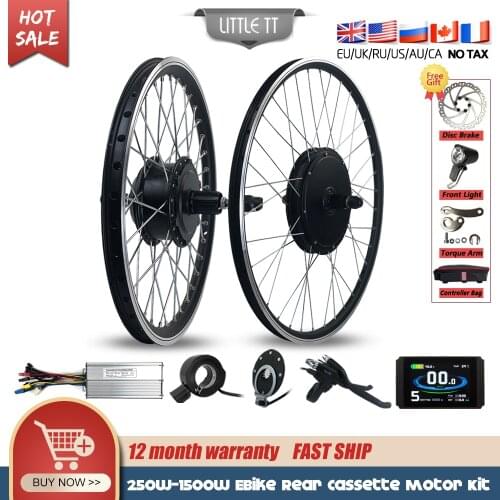 EBike Conversion Kit 20-29 Inch 700C 36V 48V 250W 350W 500W 48V1000W 1500W Rear Cassette Hub Motor Wheel Electric bike Kit