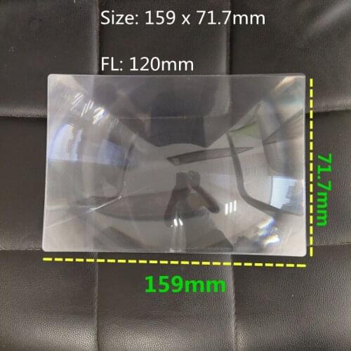 Squere solar fresnel lens 159*71.7mm 159x71.7mm and focal length 120mm pmma acrylic fresnel lens