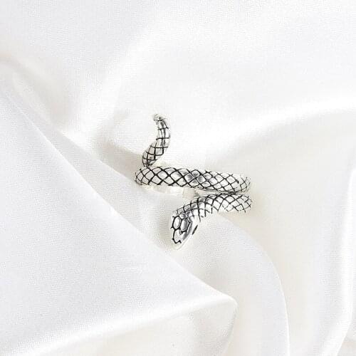 Fashion Cobra Ring Feature Creative Exaggeration Adjustable Wearing Size Snake Shape Ring Female All-match Jewelry Small Jewelry