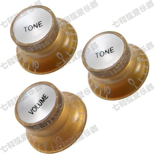 A Set of 3 Pcs Golden Speed Control Knobs for Electric Guitar accessories