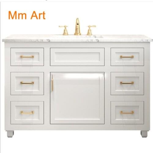 Wall Mounted Bathroom Furniture Double Sink 84 inch LED Vanity Bathroom Luxury