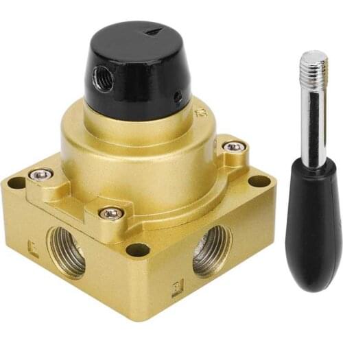 Pneumatic cylinder pneumatic fitting Lever Hand Valve 3 Position 4 Way Pneumatic Air Control Switch Equipment