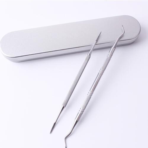 Ingrown Toenail Lifter and File Set Surgical Grade Stainless Steel (2Pcs per pack in a Tin Box)