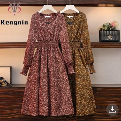 Plus Size 4XL Woman Dress 2021 New V-Neck Print Floral Ladies Vestidos Dresses Short Sleeve Female Blue Robe Dresses KE1553