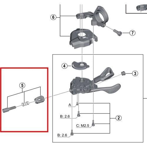 Shimano SL-M8000/M7000/M7100/M8100/M9100 shift lever Cable Adjusting Bolt Unit Y03K98030 Y06N98040