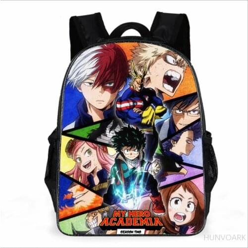 11/13/16 Inch My Hero Academia Print Backpack in School Stylish Boys Girls Bagpack for Children Kids Rucksack Mochila
