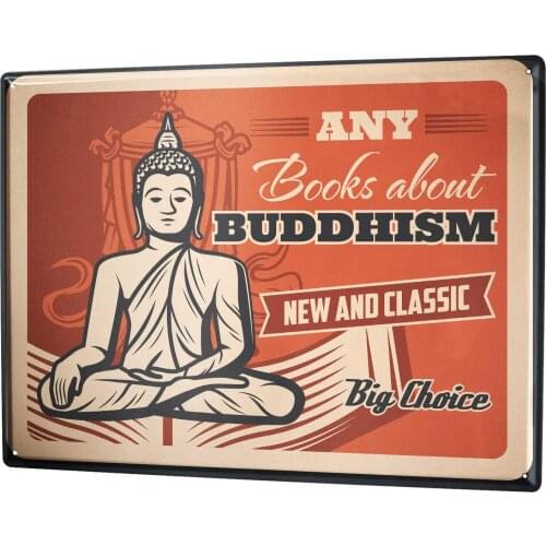 SINCE 2004 Tinplate Retro Motive Buddhism
