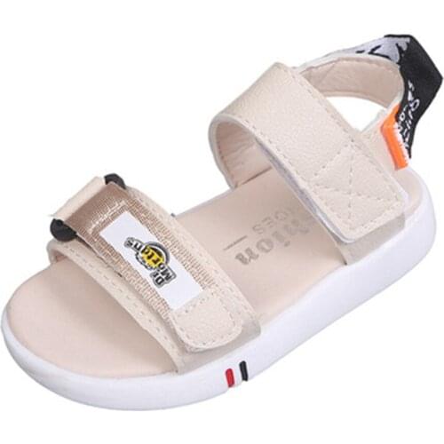 Summer Sandalias Boys And Girls Beach Shoes Children Sandals Baby Open Toe Non-slip Soft Bottom All-match Velcro Lightweight