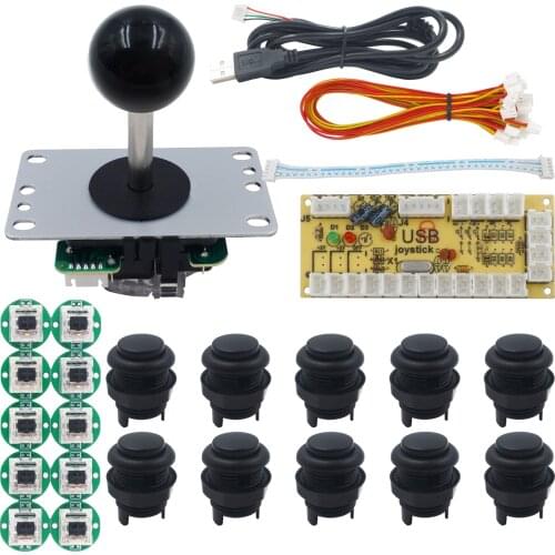 SANWA 4&8 Joystick Raspberry Pi PC MAME Arcade Matt Frosted Push button Retropie USB Encoder Zero Delay