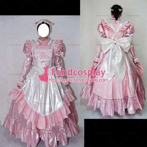 Sissy maid pvc dress lockable Uniform cosplay costume Tailor-made[G2454]