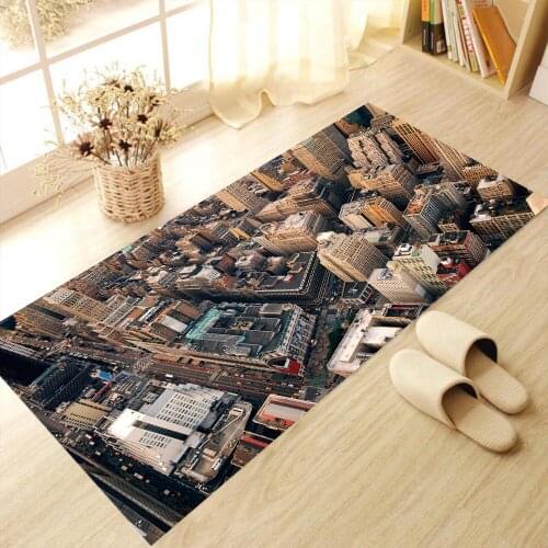 High Buildings 3D Floor Stickers Waterproof Removable Non-slip Decal Wall Stickers Bathroom Living Room Bedroom Decor 60x120cm