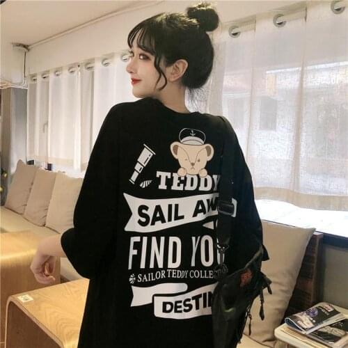 Cotton 2021 new summer ins short-sleeved t-shirt female Korean version of the tide big size loose-fitting half-sleeves