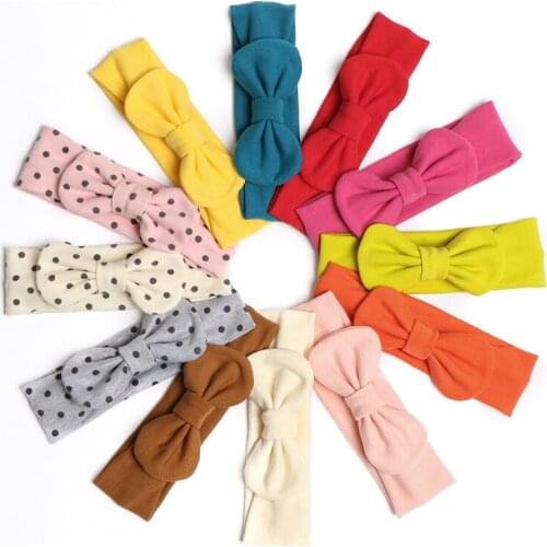 12 pcs/lot, Girls Head wraps, Fabric Bow Headbands, Top knot headband, Baby Shower Gift
