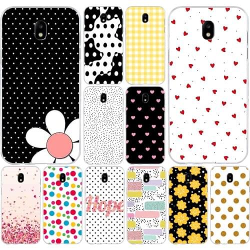 15AS Black and White Polka Dot Soft Silicone Tpu Cover phone Case for Samsung Galaxy J2 J3 J4 J5 J6 J7 Prime 2016 2017 Plus 2018