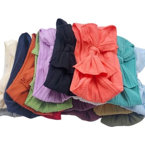 3pcs/set Baby Sweet Bow Headbands Turban Bandage Set For Girls Elastic Fashion Kids Children Headwear Baby Hair Accessories