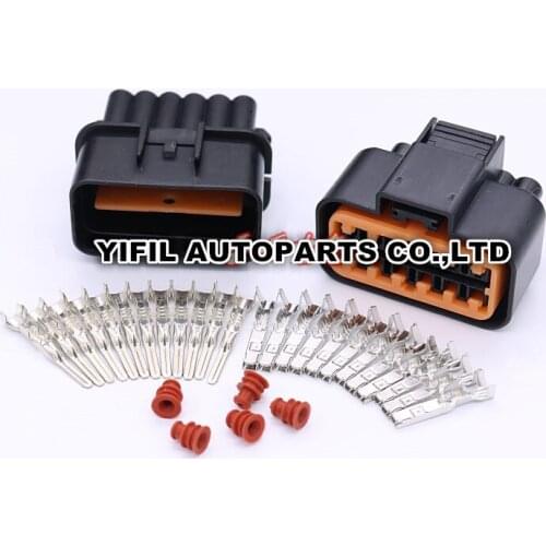 5 Sets 12 Pin/Way Gas Accelerator Pedal Connector Automotive Plug For 99-05 VW Jetta Golf GTI MK4 Audi PB625-12027 PB621-12020