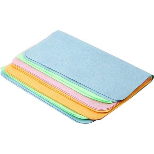 5Pcs Soft Chamois Glasses Cleaner Eyeglasses Fine Fiber Clean Cloth for Lens Camera Cleaning
