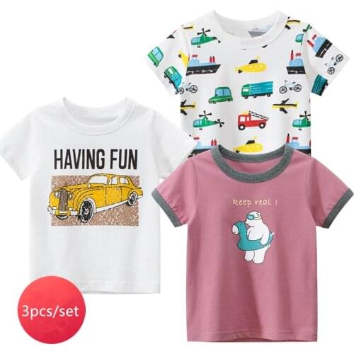 Bambino New Year 2021 Tshirt for Boys Cartoon Summer Children Tops 2-9Years Little Kids Clothing Baby Costume Pure Cotton Shirt