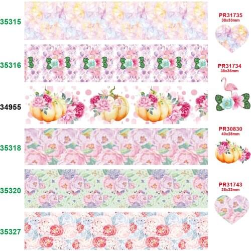 Free shipping 50 yard per size cartoon ribbon printed grosgrain ribbon 34955