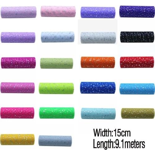 Shiny Dot Tulle Roll Mesh Fabric Home Party Festival Decor for Romantic Wedding Party Gauze Fabric DIY Kid Dress Sewing Supplies