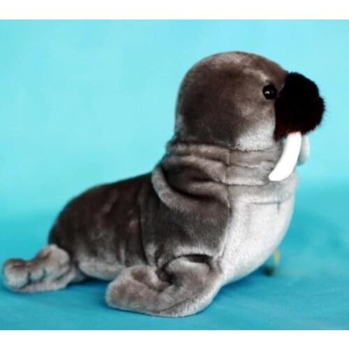Large 42cm gray Walrus , prone morse plush toy,soft throw pillow ,Christmas gift 0754