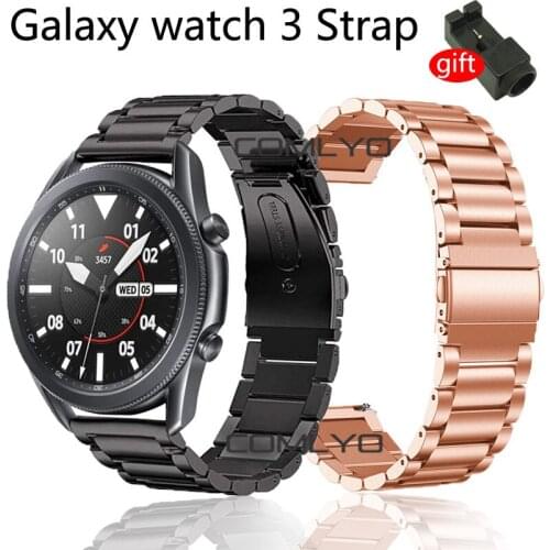 Stainless steel wristband for SAMSUNG Galaxy watch 3 45mm 41mm smart watch strap Bands easy fit belt adjustable wristband
