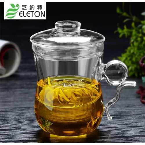 ELETON Ring cup heat-resistant glass office bubble cup thick authentic with a covered cupToy for Christmas drink