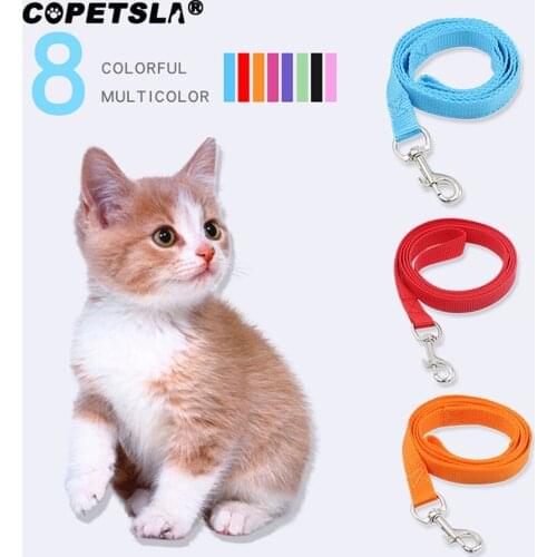 Copetsla New Quality 120cm Nylon Dog Cat Pet Leash in Harness and Collar For Walking Training 8 Color Dropshipping